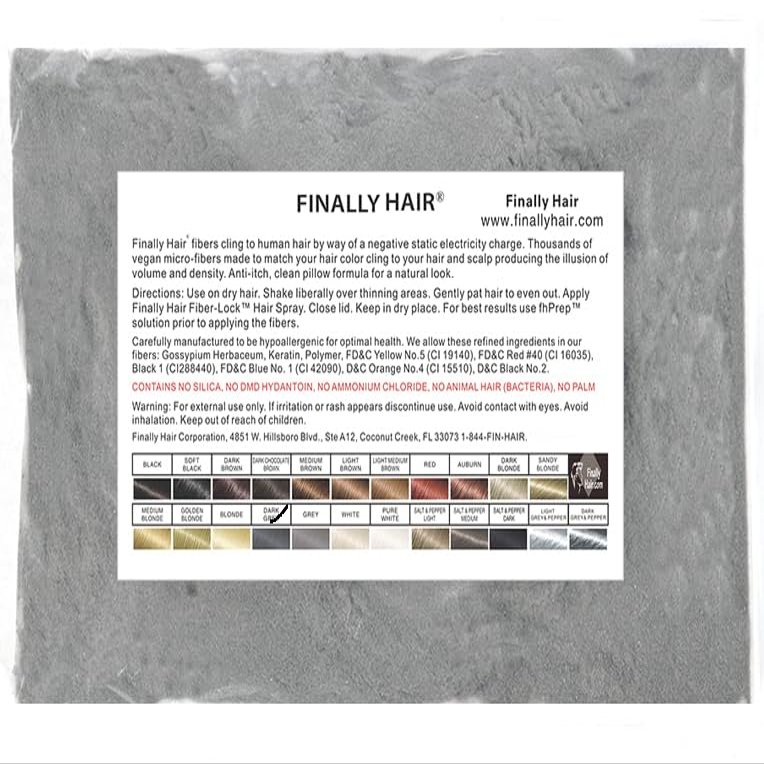 Hair Building Fibers 57 Grams. Highest Grade Refill That You Can Use for Your Bottles From Competitors Like Toppik?, Xfusion?, Miracle Hair? (Dark Grey)