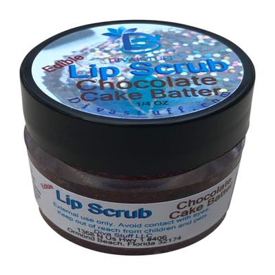 Diva Stuff Ultra Hydrating Lip Scrub for Soft Lips, Gentle Exfoliation, Moisturizer & Conditioner, Chocolate Cake Batter oz (Made in the USA)