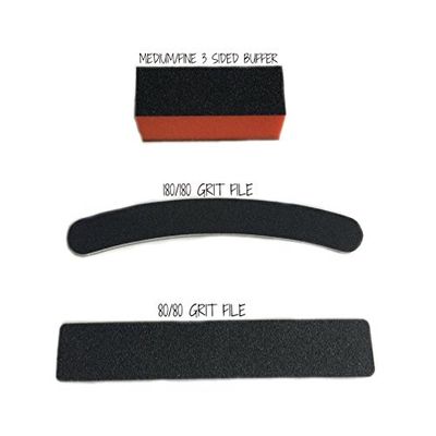 3 Pack 1 Buffer/Sanding Block and 2 Nail Files