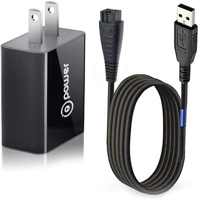 T POWER 5v Charger for Panasonic Arc3 Arc4 Arc5 WESLV81K7P58 ES-LV Series Re7-87 Re7-51 Re7-59 Es-lv97-k Es-lv65-s Es-lv67-k Electric Shaver Razor Ac Dc Adapter Power Supply