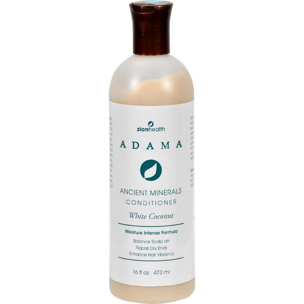 Adama Ancient Mineral White Coconut Conditioner Zion Health 16 oz Liquid