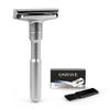 Adjustable Safety Razor Double Edge Classic Mens Shaving Mild to Aggressive 1-6 Files Hair Removal Shaver with 5 Blades view 2