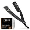 Facn Straight Razors for Men - Professional Barber Straight Edge Razor Kit with 100 Blades, Wooden Stainless Steel Barbero Shaver for a Smooth & Precise Shave, Premium Barber Razor for Men's Shaving view 1