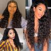 Brazilian Human Hair Bundles With Closure - 100% Unprocessed 7A Brazilian Deep Curly Human Virgin Hair 3 Bundles With Free Part Swiss Lace Closure Natural Color (20 22 24 + 20) view 3