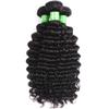 Brazilian Human Hair Bundles With Closure - 100% Unprocessed 7A Brazilian Deep Curly Human Virgin Hair 3 Bundles With Free Part Swiss Lace Closure Natural Color (20 22 24 + 20) view 4