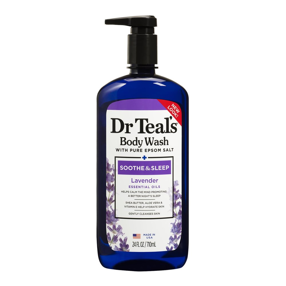 Dr Teal's Pure Epsom Salt Body Wash Soother & Moisturize With Lavender 24 Ounce (04158-4PA)