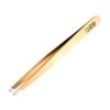 Rubis Classic Stainless Steel Slanted Tweezers for Precise Eyebrows and Hair Removal, The Gold Collection, Gold, 1K103 view 1