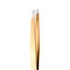 Rubis Classic Stainless Steel Slanted Tweezers for Precise Eyebrows and Hair Removal, The Gold Collection, Gold, 1K103 view 2