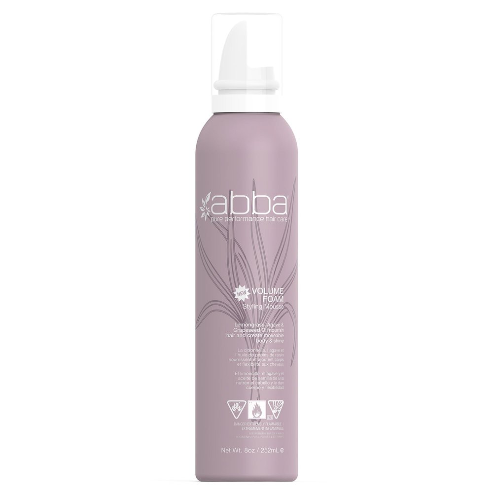 ABBA - Pure Volume Foam Styling Mousse - Grapefruit & Lemongrass, 8 fl oz