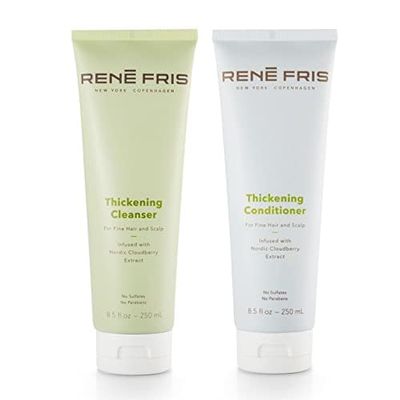 RENEFRIS Thickening Shampoo and Thickening Conditioner 250ml Volumising 2-in-1 Shampoo and Conditioner for Fine Hair, Sulfate and Paraben Free, Promotes Natural Growth and Maximum Fullness 8.5 FL oz