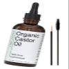 Organys Organic Castor Oil 2oz, For Longer Fuller Thicker Looking Hair Eyelashes & Eyebrows Enhances The Appearance Of Natural Lash & Brow Growth. Serum Comes With Eyeliner & Mascara Brushes view 1