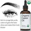 Organys Organic Castor Oil 2oz, For Longer Fuller Thicker Looking Hair Eyelashes & Eyebrows Enhances The Appearance Of Natural Lash & Brow Growth. Serum Comes With Eyeliner & Mascara Brushes view 2