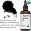 Organys Organic Castor Oil 2oz, For Longer Fuller Thicker Looking Hair Eyelashes & Eyebrows Enhances The Appearance Of Natural Lash & Brow Growth. Serum Comes With Eyeliner & Mascara Brushes view 3