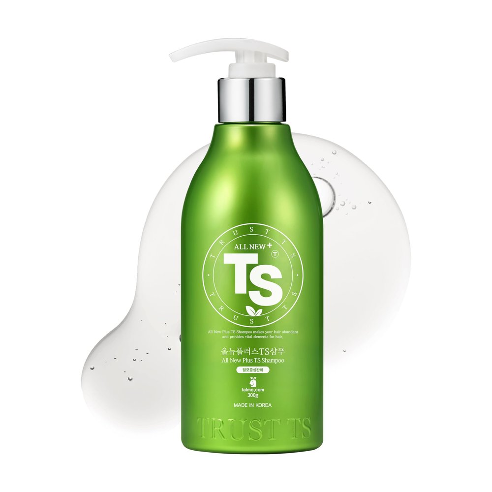 All New Plus TS Shampoo with Biotin for Hair Loss Prevention | Therapy Shampoo for Damaged Hair | Korea Hair Care for Men & Women (16.9 Fl Oz)