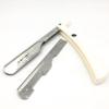 Parker PTW Professional Straight Razor with Replaceable Blades  AllStainlessSteel PushType Design + 5 Parker Platinum Half Blades  BarberGrade Razor for Precision Detailing view 4