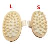 AnHua Anti Cellulite Massager Body Circulation Brush Hand-Held Wood Sauna Spa Bath Shower Body Brush S Size view 3