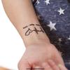 10 x Faith + Hope + Love Tattoo - black temporary Cross Puls Heart Tattoo Symbol (10) view 1