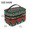 African Art Tribal Print Travel Makeup Toiletry Organizer Case Cosmetic Bag view 3