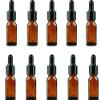 10ml empty Glass Essential Oil Bottle Dropper Packing Bottle Sample Bottles Cosmetics Container Holder,For home and travel,Brown,20 Packs view 1