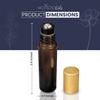 12-Pack 10ml Amber Glass Roller Bottles with Brushed Gold Leakproof Caps  Premium Empty Roll-On Bottles for Essential Oils, Perfumes, Serums, DIY Aromatherapy & Beauty Products view 2
