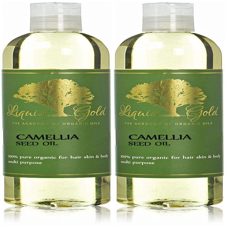 Liquid Gold Inc 24 Fl.oz (2x12 oz) Premium Camellia Seed Oil 100% Pure Cold Pressed Organic Health Hair Skin Care Anti-Aging