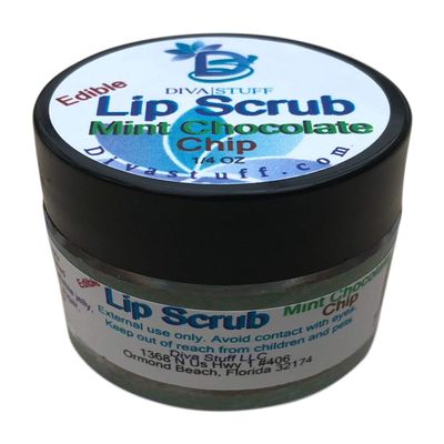 Diva Stuff Ultra Hydrating Lip Scrub for Soft Lips, Gentle Exfoliation, Moisturizer & Conditioner, Mint Chocolate Chip oz (Made in the USA)