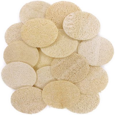 18 pcs/Set Natural Exfoliating Face Pad Loofah Sponge Facial Brush - Makeup Remover - Shower Scrubber - Remove Dead Skin - Body Bath Spa for Men & Women - Renewable Resource - Pack of 18