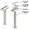 Standard Razors Aluminum Double Edge Safety Razor - Raw Silver | Three Piece Double Edge Safety Razor view 3