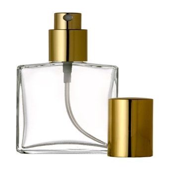 Riverrun Glass Perfume Atomizer Gold Fine Mist Sprayer Bottle 60ml 2 oz