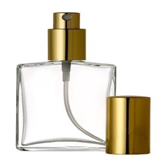 Riverrun Glass Perfume Atomizer Gold Fine Mist Sprayer Bottle 60ml 2 oz