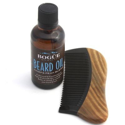 Bogue Milk Soap  Chiefs Peak Blend Beard Oil & Sandalwood Comb- Cedarwood, Frankincense, Rosemary with Argan, Avocado, Vitamin E & Pumpkinseed Oils Smooth & Nourish Your Beard & Skin. 50ml/1.7oz oil