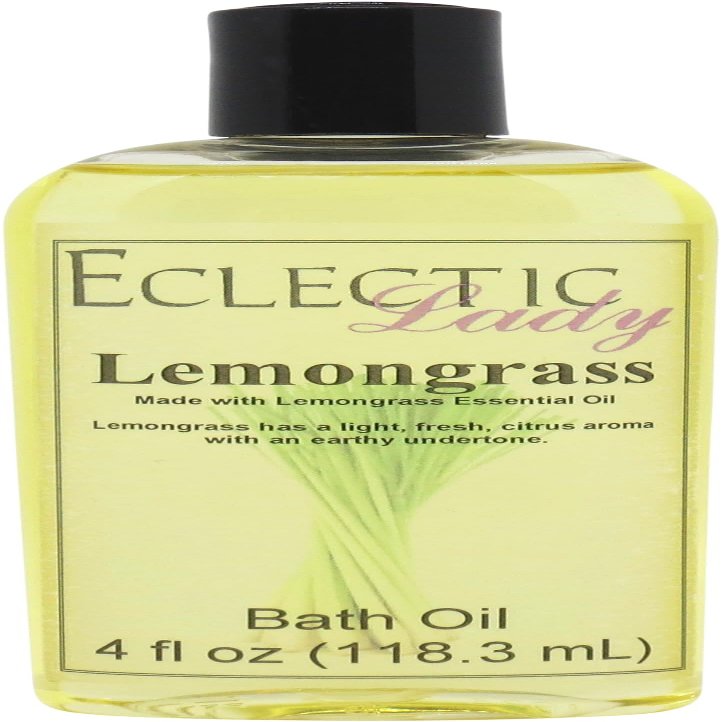 Lemongrass Bath Oil, Scented Body Oil, Relaxing Bathing Oil, 4 oz