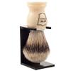 Parker Silvertip Badger Shaving Brush-Faux Ivory Resin Handle & Stand | 22mm Soft Knot for Rich Lather | Handcrafted Grooming Tool for Shave Soaps or Creams | Luxury Wet Shaving Brush | Iconic Brand view 2