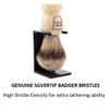 Parker Silvertip Badger Shaving Brush-Faux Ivory Resin Handle & Stand | 22mm Soft Knot for Rich Lather | Handcrafted Grooming Tool for Shave Soaps or Creams | Luxury Wet Shaving Brush | Iconic Brand view 4