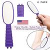 4 Pack Foot File for Callus Trimming and Callus Removal Double Sided- Purple - Made in USA - Strong and Long Lasting view 2
