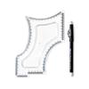 The Cut Buddy Original Shaping Tool, Clear Beard and Hairline Template with Bonus Tracer Pencil, As Seen on Shark Tank view 1