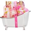 spa luxetique Gift Set For Women, Bath Sets for Women Gift, 8 Pcs Rose Spa Basket Includes Bubble Bath, Shower Gel, Body Lotion, Birthday Spa Gifts, Mothers Day Gifts for Mom, Christmas Gifts for Her view 1