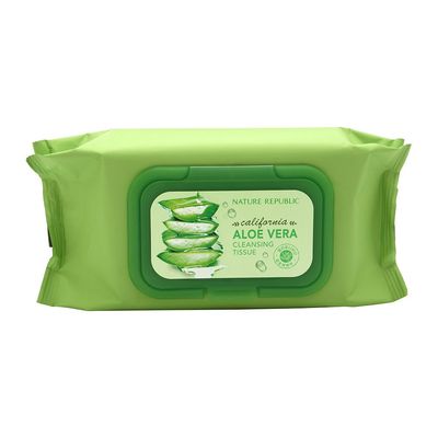 Nature Republic California Aloe Vera Cleansing Tissue 1 Pack (80 Sheets)