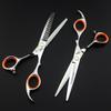 5.5 inch pink stripes Hairdressing Scissors Cutting Shear Thinning Shear Set Boxes & Razors view 3