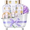 Spa Gifts for Women - Spa Luxetique Bath Baskets for Women, 8 Pcs Lavender Bath Sets with Bubble Bath, Lotion, Birthday Sets, Mothers Day Gifts for Mom, Christmas Gifts for Her view 1