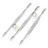 3 Pcs of Professional Nail Cuticle Pusher Chrome Plated Stainless Steel By G.S ONLINE STORE view 1