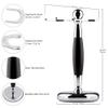 Anbbas Shaving Brush and Stand,Silvertip Badger Hair Brush Black Resin Alloy Handle with Stainless Steel Shaving Stand for Double Edge Safety Razor Straight Razor for Men view 4