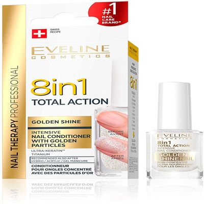 Eveline Nail Conditioner 8in1 12 ml (Blue White) Gold by Eveline