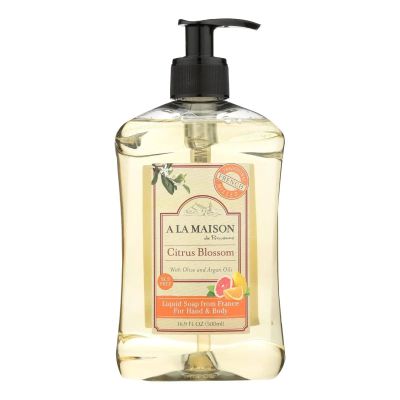 A LA MAISON French Liquid Hand Soap RefilL - Natural Hand Wash Made with Essential Oils - Biodegradable, Plant-Based, Vegan, Cruelty-Free (16.9 Fl Oz Bottle, Citrus Blossom)