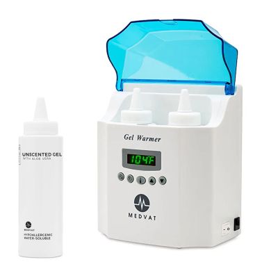 Medvat Double Gel Warmer with Digital Display, Built in Timer, Heater for Massage Cream, Baby Lotion & Oils, Wall Mountable & Freestanding, Adjustable Temp, for Home & Spa, Fits Two 8.5oz Bottles