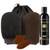 Tan Physics Sunless Tanner  6pc Tanning Kit with Face & Body Mitts, Exfoliation Mitt & Travel Bag  Self Tanning Lotion for Face & Body  Instant, Streak-Free Glow for a Natural-Looking Tan view 1