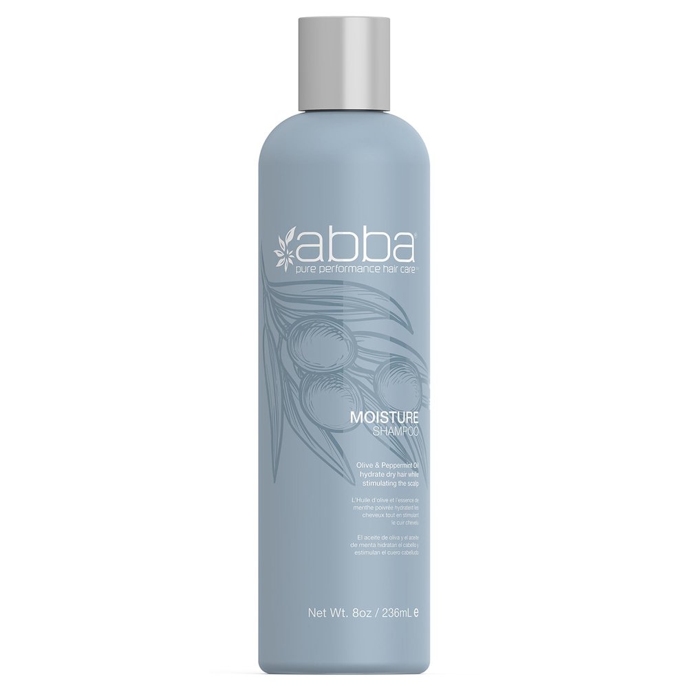 ABBA Moisture Shampoo, Olive & Peppermint Oil, 8 Fl Oz