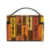African Art Tribal Print Travel Makeup Toiletry Organizer Case Cosmetic Bag view 1