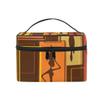 African Art Tribal Print Travel Makeup Toiletry Organizer Case Cosmetic Bag view 2