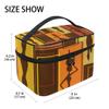 African Art Tribal Print Travel Makeup Toiletry Organizer Case Cosmetic Bag view 3